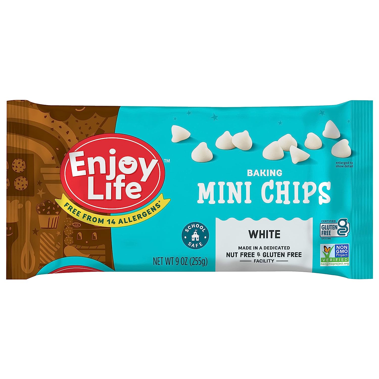 Foods Mini White Baking Chips, White Chocolate Flavor Gluten Free, School Safe, Non GMO, Dairy Free, Soy Free, Nut Free, Bulk, 9 oz bag
