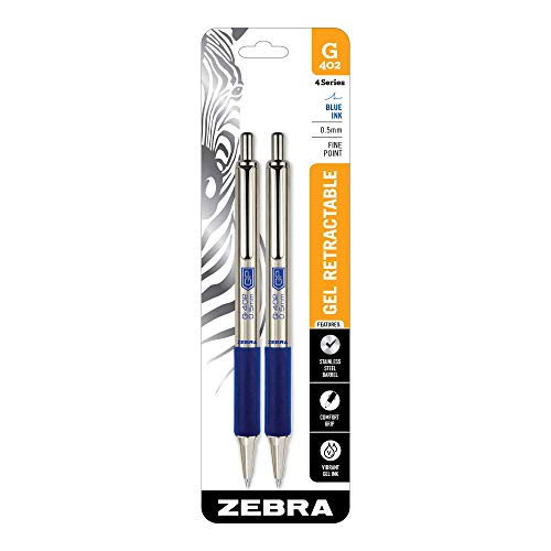 Zebra Pen Sarasa Clip Retractable Gel Pen Fine Point 0.5mm Rainbow Assorted Colors 12-Pack