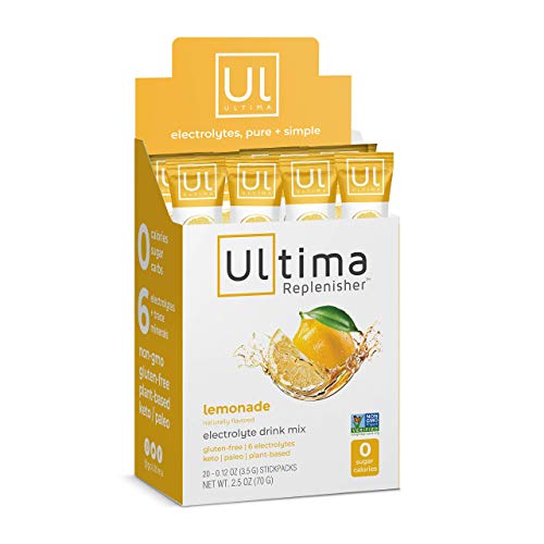 Ultima Replenisher New Formula Lemonade (20 Count Stickpacks) Net WT. 2.5 OZ