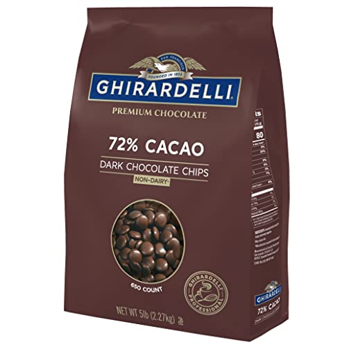 Ghirardelli Chocolate Company 72% Cacao Dark Chocolate Chips, 5lb. Bag