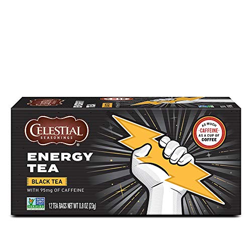 Celestial Seasonings Black Tea, Energy Black Tea, 12 Count