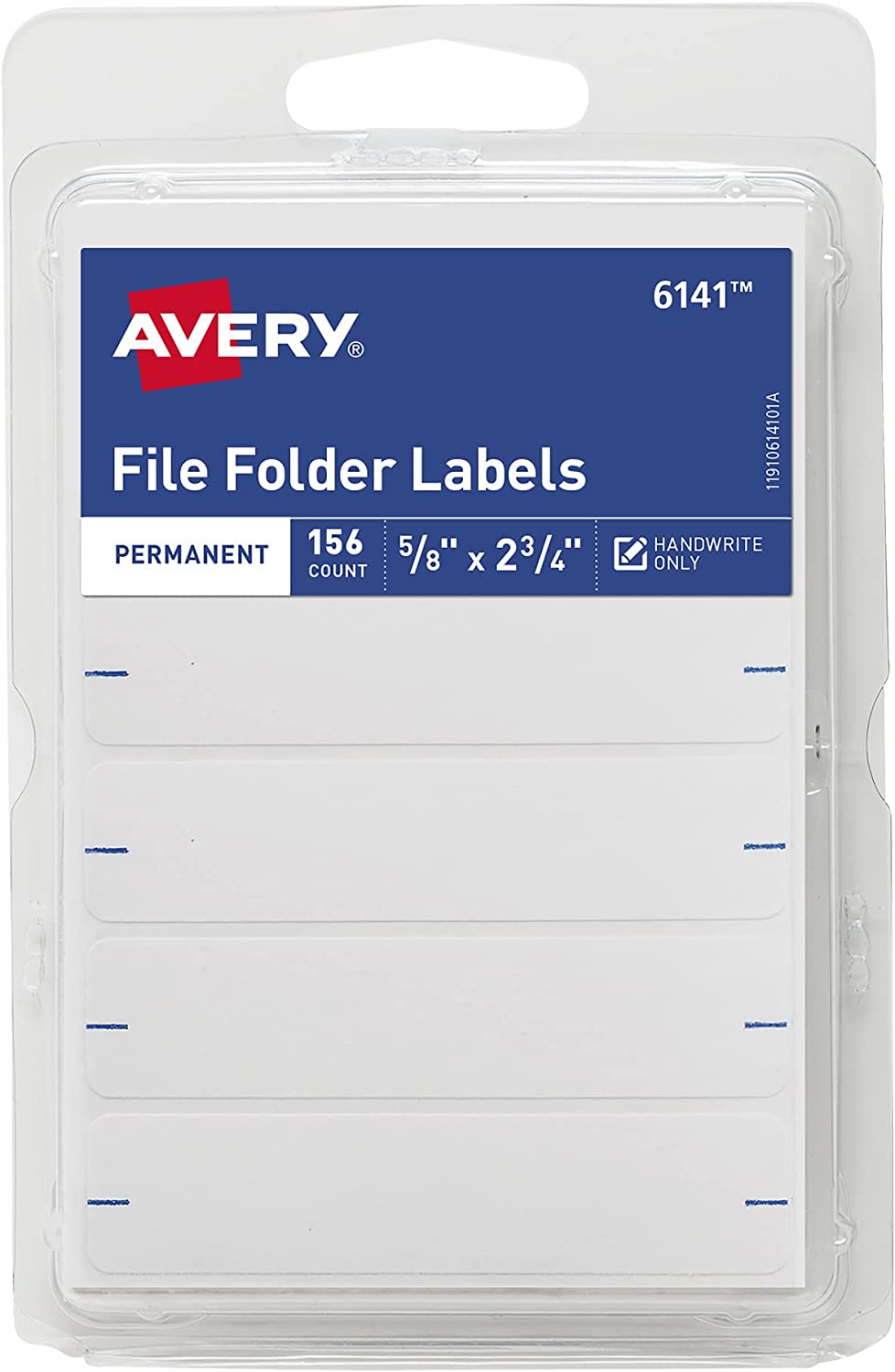 Avery Permanent File Folder Labels 2.75 x 0.625 Inches\ White 156 labels