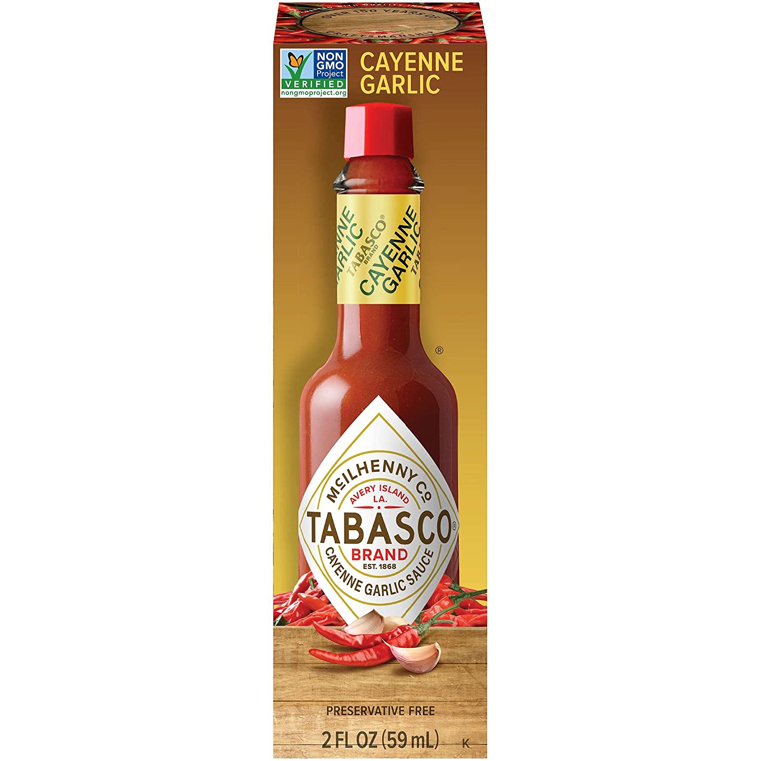 Tabasco Cayenne Garlic Sauce\ 2 Ounce (Pack of 3)